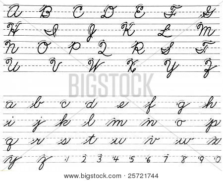 Starym stylu szablonu do nauki pisania