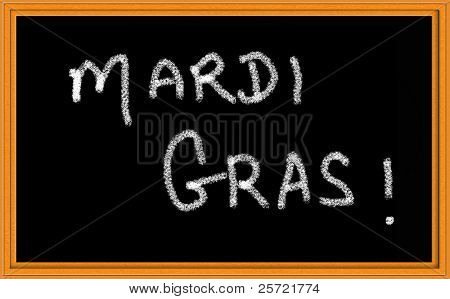 Mardi gras på tavlen