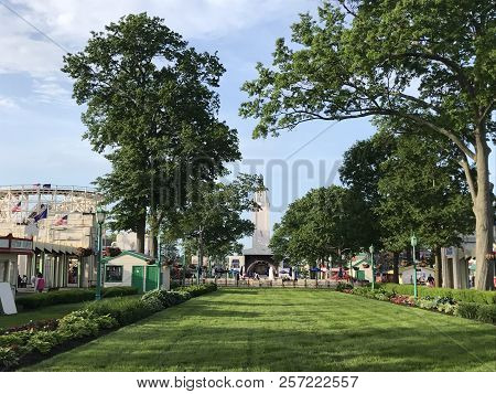 Rye, Ny - Jun 3: Playland Park In Rye, New York, As Seen On Jun 3, 2018. The Park Was Built In 1928.
