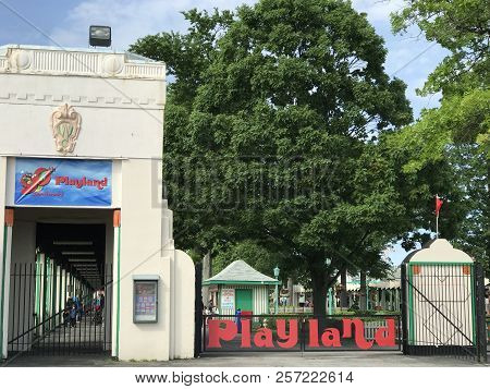 Rye, Ny - Jun 3: Playland Park In Rye, New York, As Seen On Jun 3, 2018. The Park Was Built In 1928.