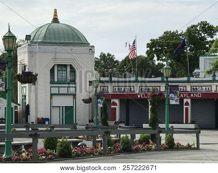 Rye, Ny - Jun 3: Playland Park In Rye, New York, As Seen On Jun 3, 2018. The Park Was Built In 1928.
