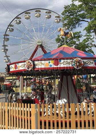 Rye, Ny - Jun 3: Playland Park In Rye, New York, As Seen On Jun 3, 2018. The Park Was Built In 1928.