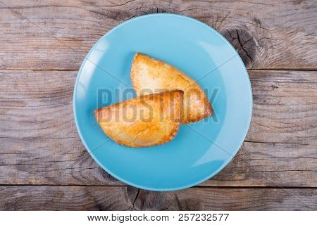 Russian Traditional Pirogi Dough Stuffed With Meat