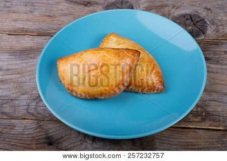 Russian Traditional Pirogi Dough Stuffed With Meat