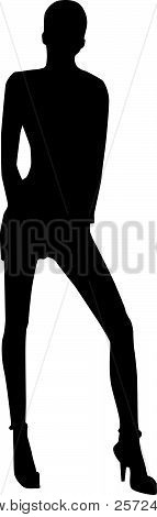 Silhouette mode flickor