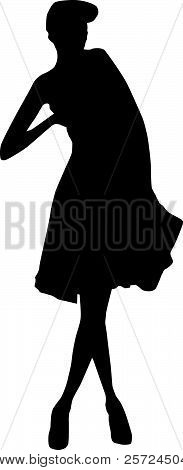 Silhouette mode flickor