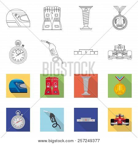 Vector Design Of Car And Rally Icon. Set Of Car And Race Vector Icon For Stock.