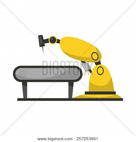Vector Illustration Of Robot And Factory Symbol. Collection Of Robot And Space Stock Vector Illustra