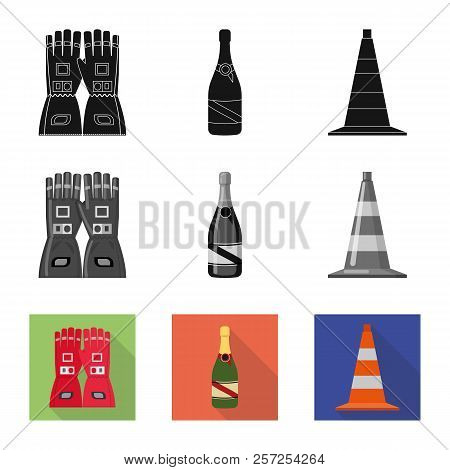 Vector Illustration Of Car And Rally Symbol. Set Of Car And Race Stock Vector Illustration.