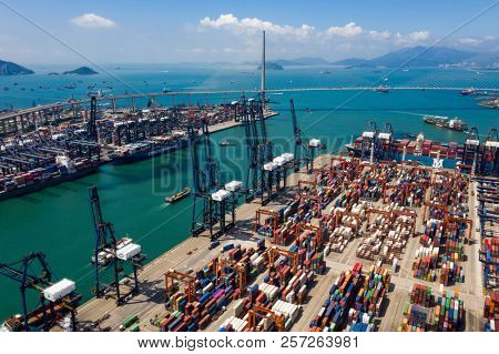 Kwai Tsing, Hong Kong 04 September 2018:- Kwai Tsing Container Terminals 