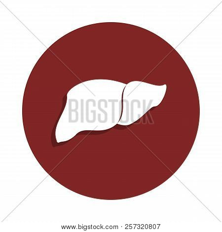 Liver Icon In Badge Style. One Of Organ Collection Icon Can Be Used For Ui, Ux