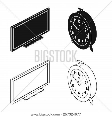 Vector Illustration Of Bedroom And Room Logo. Set Of Bedroom And Furniture Stock Vector Illustration