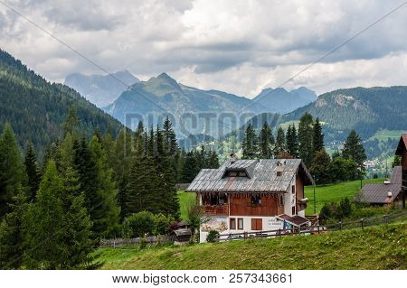 The Village Of Santa Fosca In The Italian Dolomites