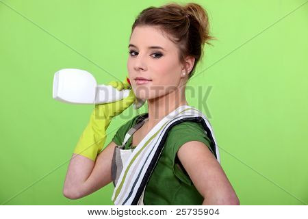 有吸引力的女人清洗