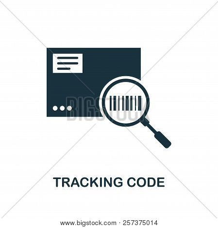 Tracking Code Icon. Monochrome Style Design From Logistics Delivery Icon Collection. Ui. Pixel Perfe