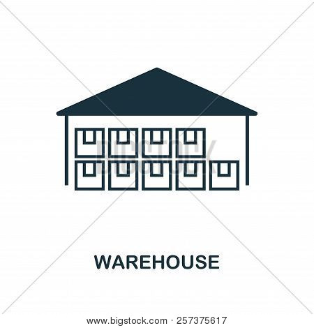 Warehouse Icon. Monochrome Style Design From Logistics Delivery Icon Collection. Ui. Pixel Perfect S