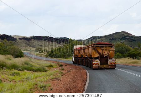 Road Train In The Outback - Western Australia