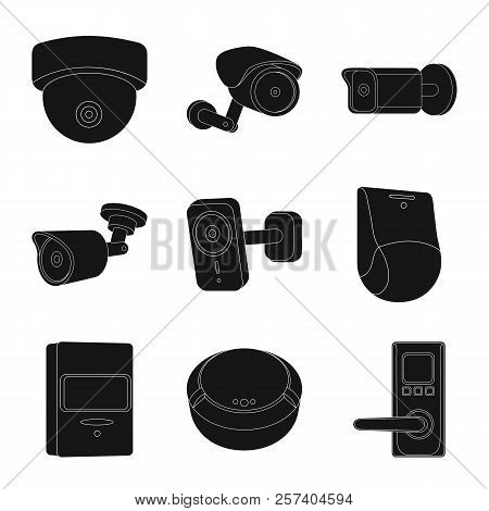Vector Illustration Of Cctv And Camera Symbol. Set Of Cctv And System Vector Icon For Stock.