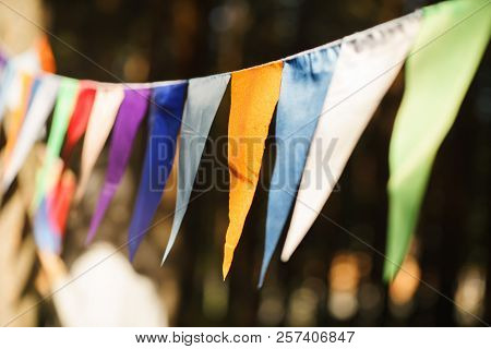 Carnival Garland With Flags, Decorative Party Pennants For Birthday Celebration, Festival And Fair D