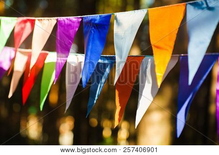 Carnival Garland With Flags, Decorative Party Pennants For Birthday Celebration, Festival And Fair D