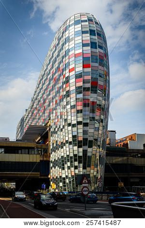 Utrecht,netherlands - May 06, 2017- Modern New Building In  The Center Of Utrecht