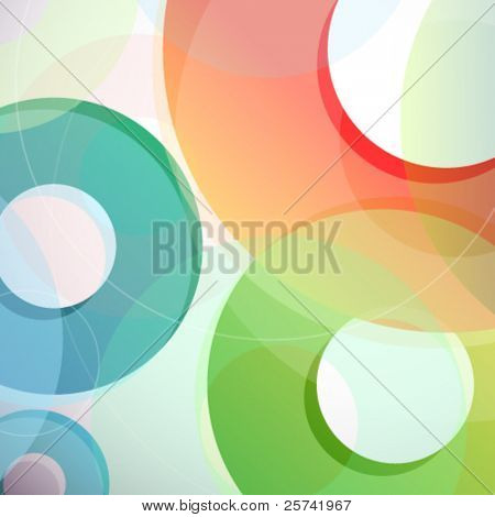 Cerchi arcobaleno astraggono sfondo vettoriale