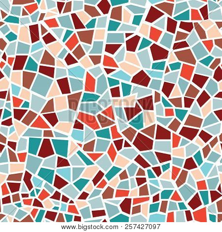 Abstract Mosaic Sheet Seamless Pattern. Geometric Tile Backgroun
