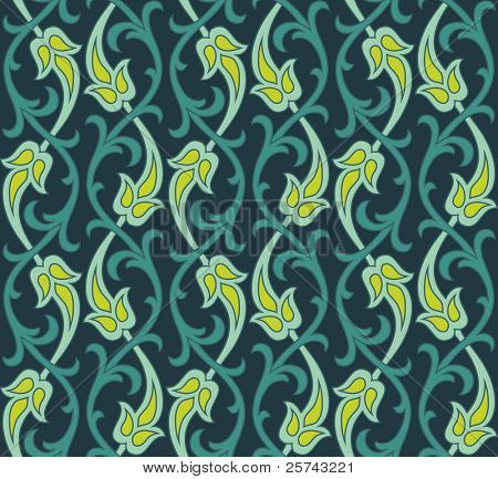 genaue abstrakte seamless Pattern mit stilisierten flora