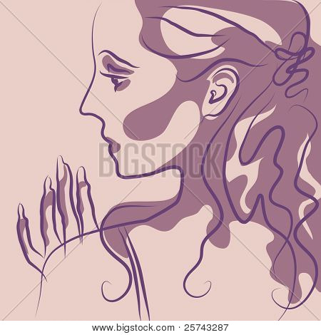 schönes Mädchen, Vektor-illustration