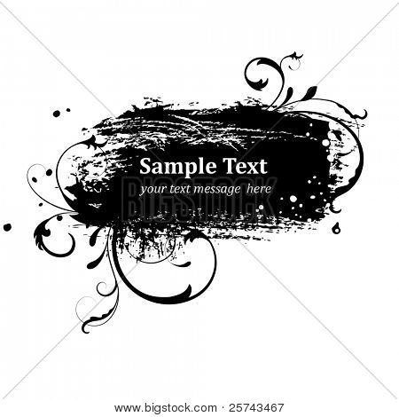 moldura grunge para mensagens de texto