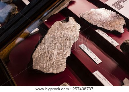3 September 2018, Vienna, Austria: Collection Of Meteorites Is Represented Museum Of Natural History