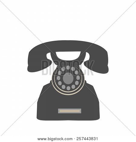 Retro Phone Icon, Vector Illustration Isolated On White Background.