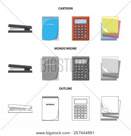 Isolated Object Of Office And Supply Logo. Set Of Office And School Vector Icon For Stock.