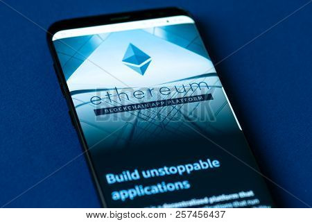 Kyrenia, Cyprus - September 8, 2018: Official Website Of Ethereum Project Displayed On The Smartphon