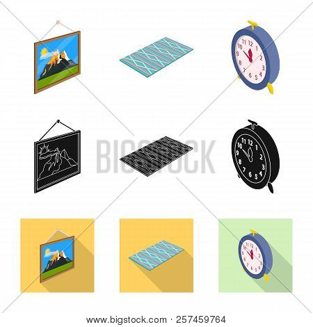 Vector Design Of Bedroom And Room Icon. Set Of Bedroom And Furniture Stock Vector Illustration.