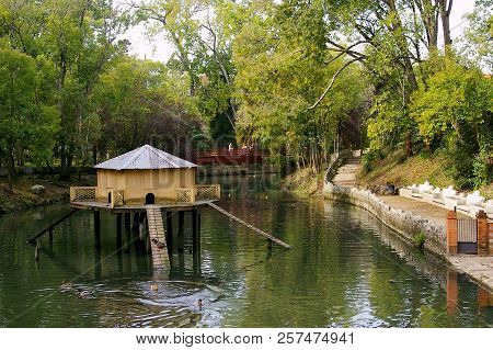 Pigeon House On The Lake Infante Don Pedro Park In Aveiro, Portugal