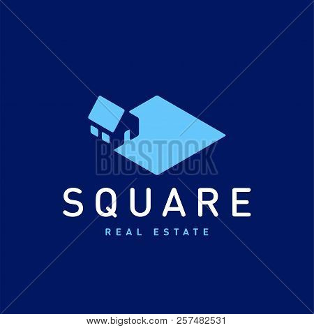 Real Estate Vector Logo Design Template For Corporate Identity. Apartment Isometric Plan Icon Templa