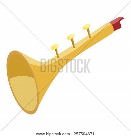 Toy Trumpet Icon. Cartoon Illustration Of Toy Trumpet Icon For Web