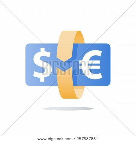 Currency Exchange, Dollar And Euro, Investment Return, Money Transfer, Financial Capital, Refund Con