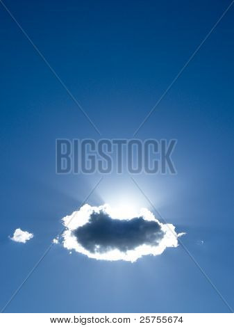 Alleen wolk in de hemel