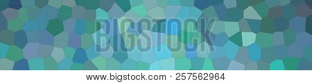 Abstract Illustration Of Wintergreen Bright Little Hexagon Banner Background, Digitally Generated