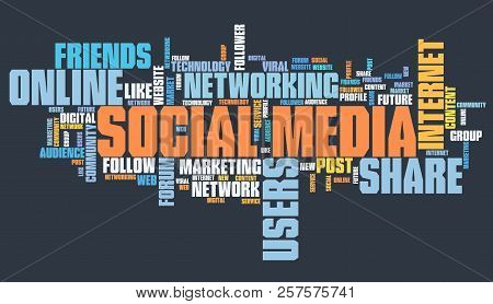 Social Media Concept - Online Communites Word Cloud.