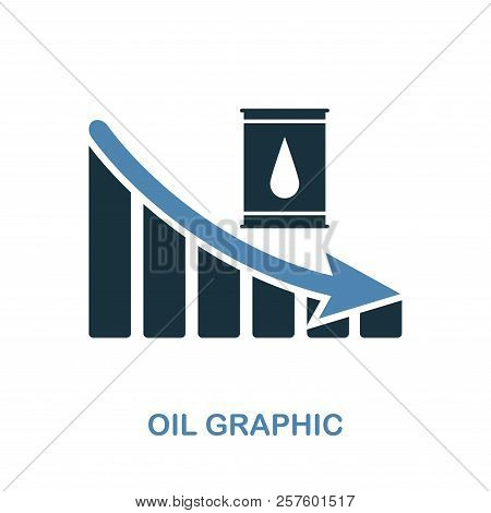 Oil Decrease Graphic Icon. Monochrome Style Design From Diagram Icon Collection. Ui. Pixel Perfect S
