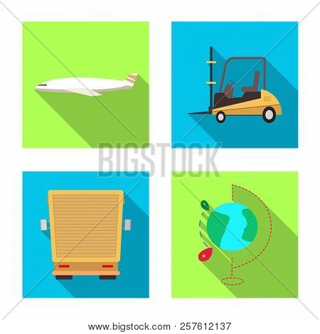 Vector Design Of Goods And Cargo Symbol. Set Of Goods And Warehouse Vector Icon For Stock.