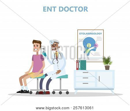 Ent Doctor Checking Ear Of The Patient