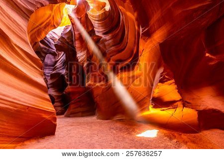Upper Antelope Canyon in the Navajo Reservation near Page, Arizona USA