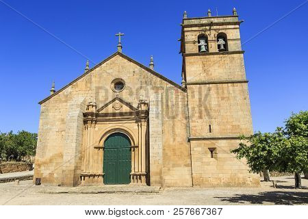Facade Of The Sixteenth Century Mannerist Church Of Our Lady Of The Angels In Almendra, Portugal