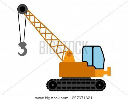 Isolated Crane Icon. Construction Vehicle. Vector Illustration Design