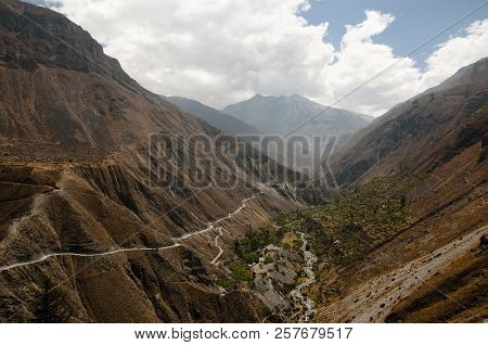 Dangerous Road In The Andes Mountains - Peru