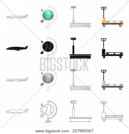 Vector Illustration Of Goods And Cargo Logo. Set Of Goods And Warehouse Vector Icon For Stock.